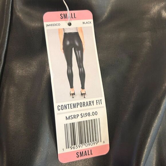 Joie Seamless Hem Stretch Fit Faux Leather Pull-On Leggings - Size Small - NWT - Picture 3 of 3